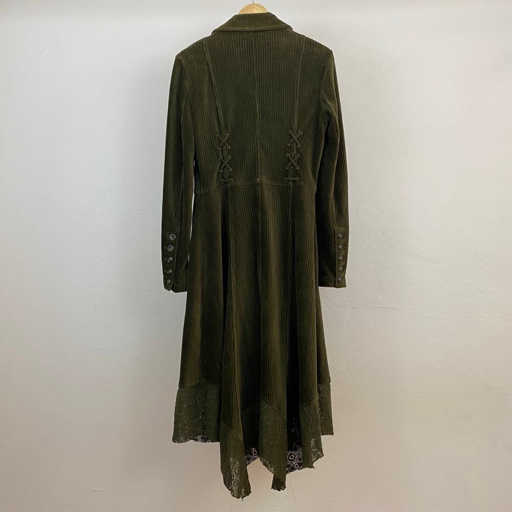 Free People Drippy Lace-Up Cord Duster - Martini - Size Small - Picture 4 of 12
